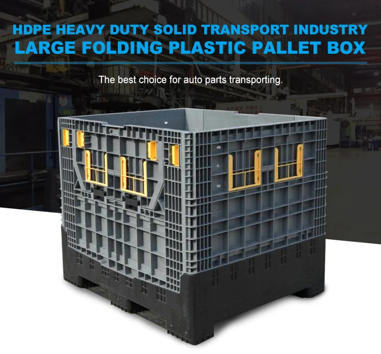 Heavy Duty 4 Way Entry Euro Stackable Large Bulk Collapsible Pallet Box For Fruit Buy Euro