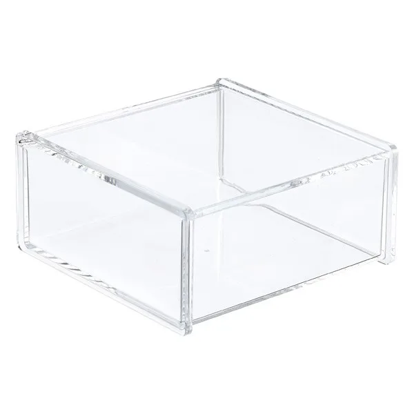 Waterproof Transparent Clear Acrylic Square Hinged-lid Display Box ...