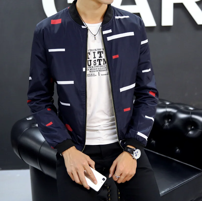 

ZY1085A 2017 New men bomber jacket wholesale, Black/blue