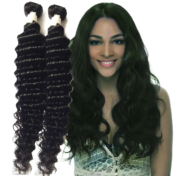 

Wholesale deep wave pure virgin indian hair raw virgin hair, #1b or as your choice