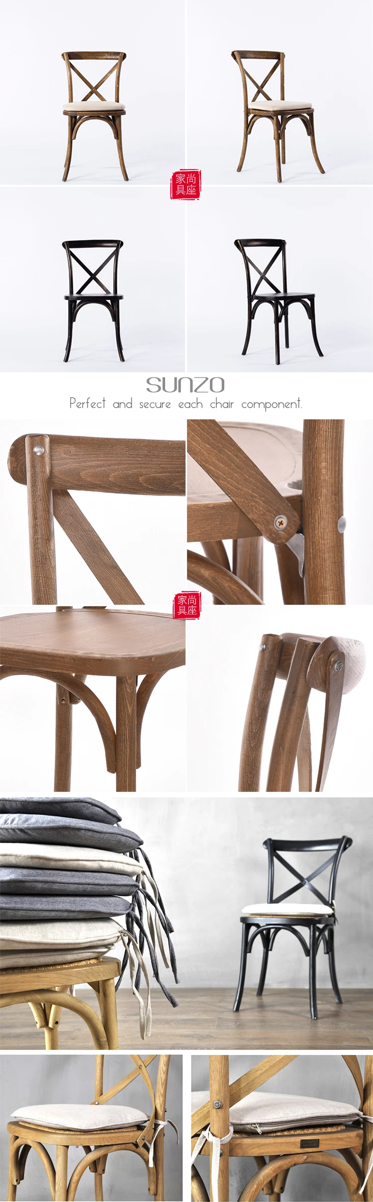 Wooden X Chair Cross Chair,Rental Wedding Cross Back Chair,Cheap Bentwood Chair