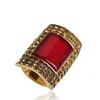 Wholesale Special Turkish Jewelry Big Resin Ring Vintage Square Women Men Brand Retro Rhinestone Rings