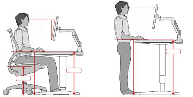 Bestever Ergonomic And Electric Split Work Surface Sit Stand Desk