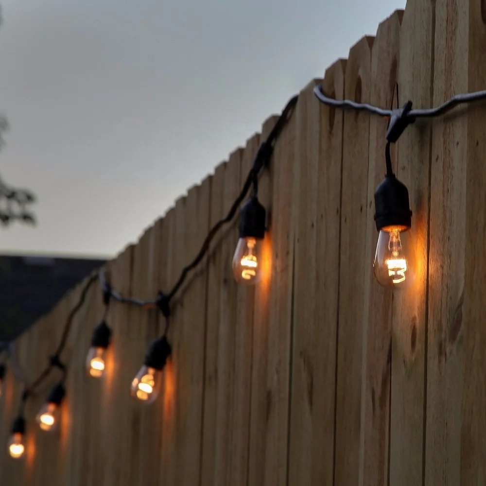 
10M 15M 20M 100M outdoor waterproof patio string lights socket e27 festoon lighting 