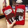 Strong Embossing Ploar Bear Panda bumper Phone Cases for iPhone 8 plus for iPhone X Cartoon Case Animal