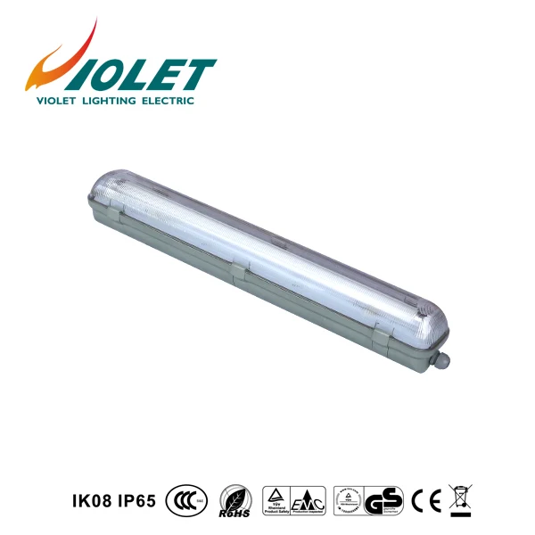 Factory Supply single t8 fluorescent light fixture plastic cover From VIOLET
