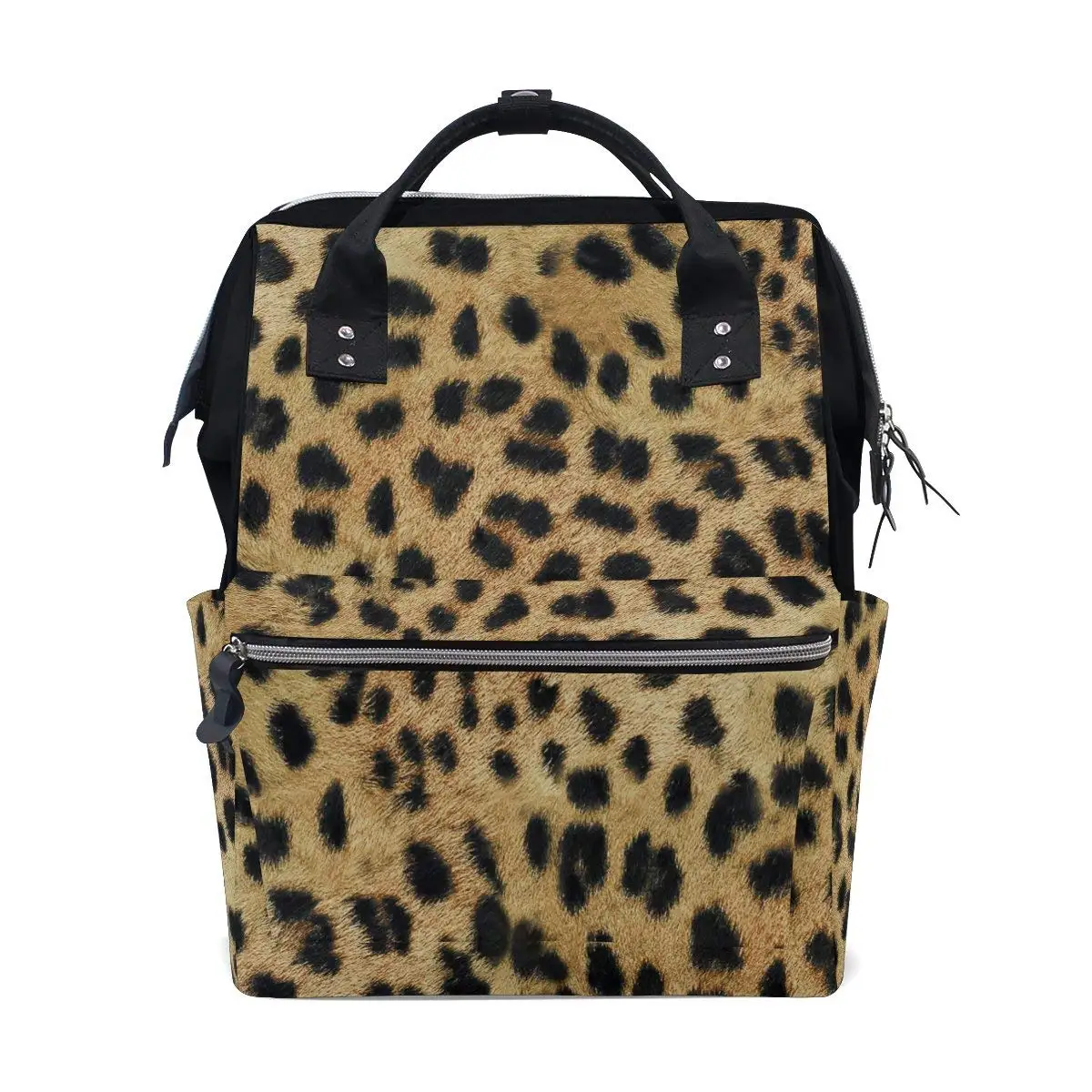 animal print backpack purse