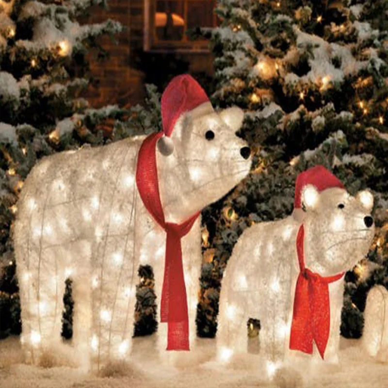 Outdoor Lighted Christmas Sculpture Lights Reindeer Moose Led For Lawn ...