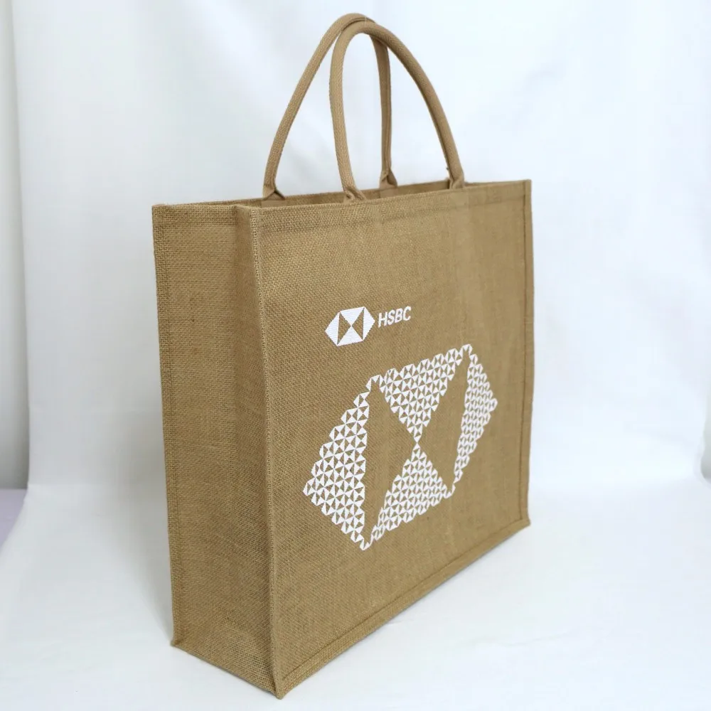 大号重型耐用定制标志环保袋黄麻