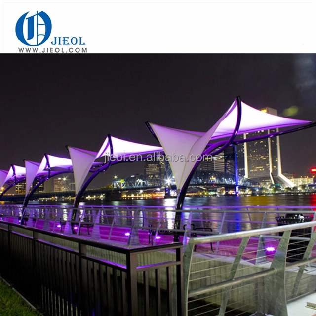 
High quality shopping mall PTFE, PVDF tensile membrane roof 