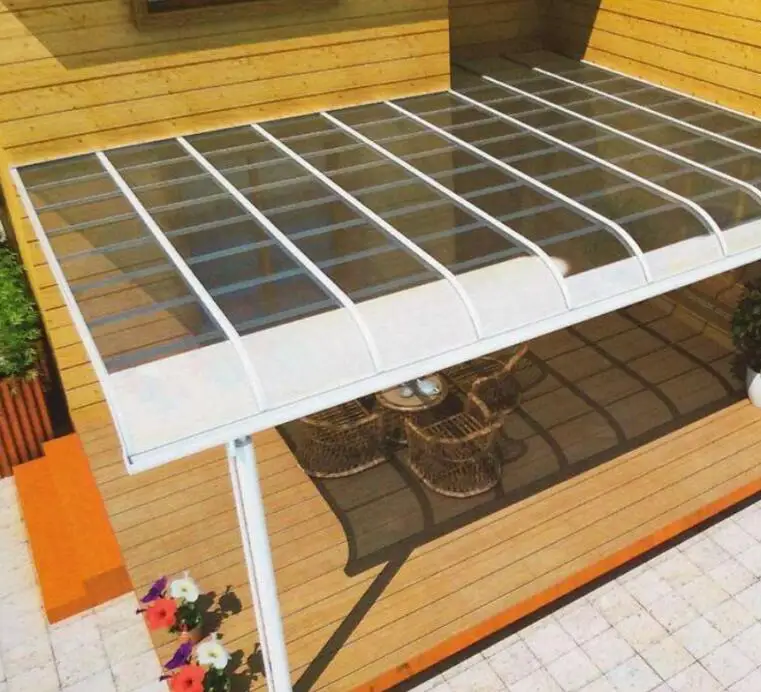 
terrace cover with polycarbonate roof terrace awnings 100% UV protection  (60614663684)