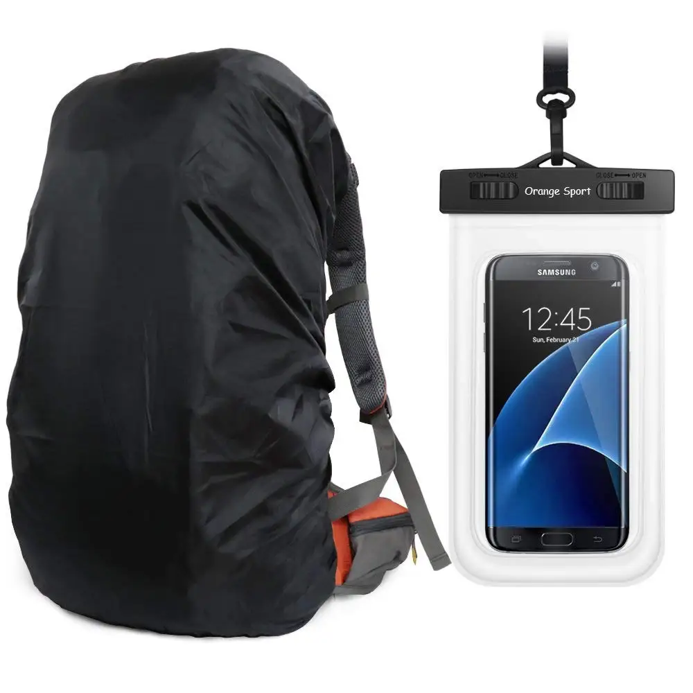 MECOC Backpack Rain Cover With PU Stored Bag&Cellphone Waterproof Case …