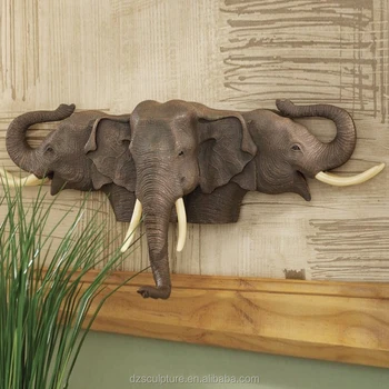 Life Size Tree Elephant Head Fountain For Wall Hanging Decoration Life Size Tree Elephant Head Fountain For Wall Hanging Decoration