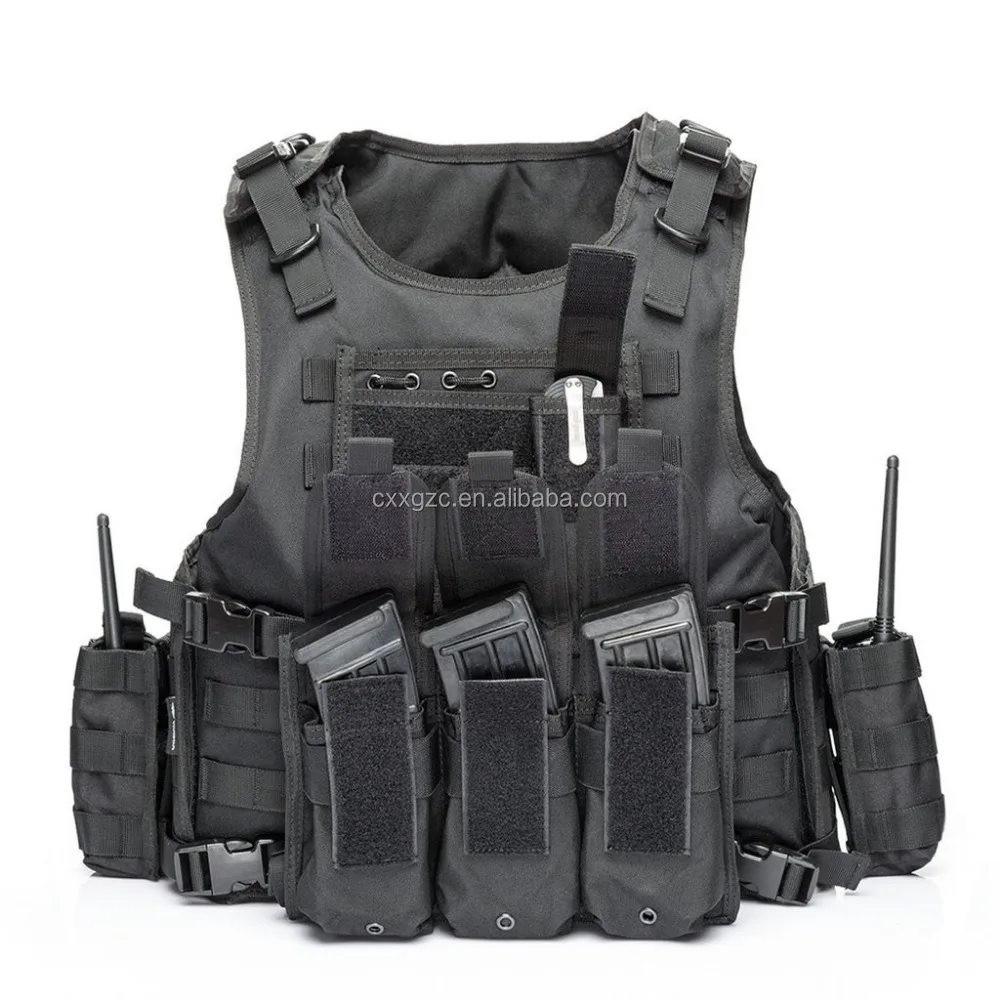 Military Molle Safety Vest Army Plate Carrier Tactical Bulletproof Vest ...