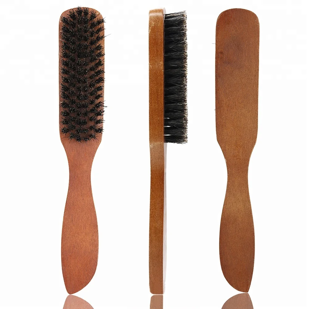 

Long Paddle Mens Grooming Moustache Brush Boar Hair Wooden Beard Comb