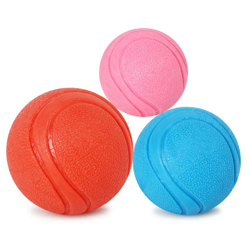 

custom color solid rubber floating durable dog fetch chew tennis ball size L 6.8CM