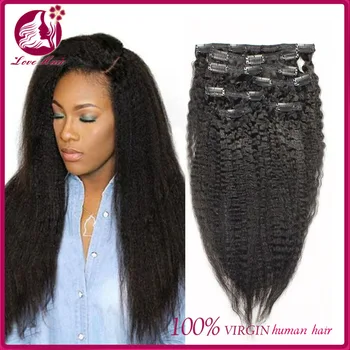 7a Clip In Human Hair Extensions Brazilian Virgin Italian Yaki