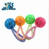 Hot Sale Multicolor Durable Non-Toxic Pet Dog Chew Toys Rope With TPR Ball