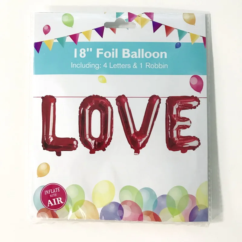 
LOVE Letter 18' Foil Balloon, Wedding Birthday Party Decoration Balloons 