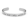 New Handmade Engraved Words Cuff, Custom Adjustable Plain Cuff Bangle for Christmas Gift