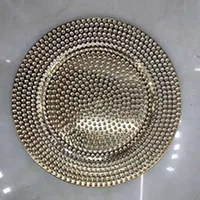 

13inch wedding project gold plastic plates