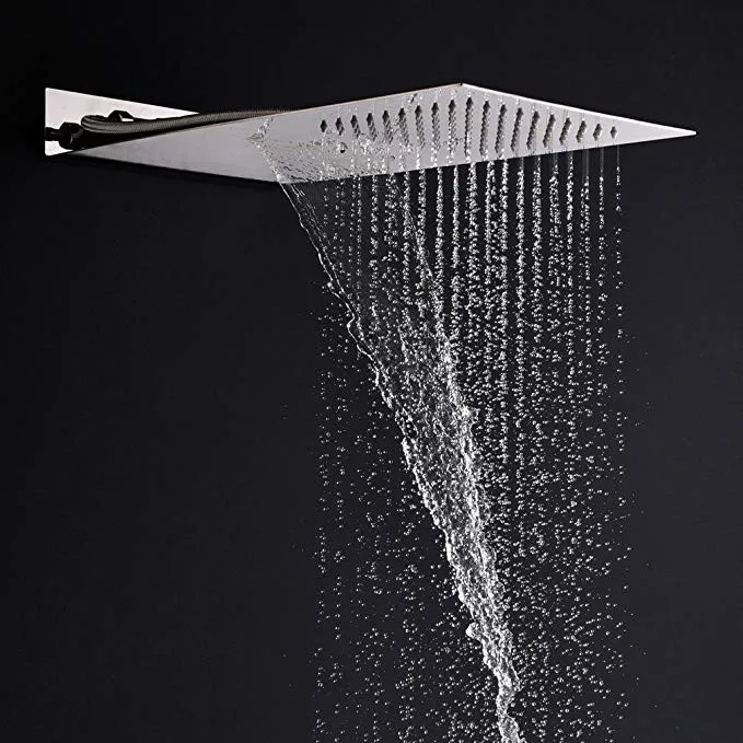 Hot Sales 20 Inch Rain Shower Head High Pressure 3 Way Waterfall Stainless Steel Ultra Thin