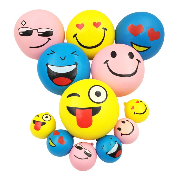 Emoji Ball Slow Rising Bread Bun Squishy Pack Toy Phone Charms Keychain