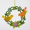 Easter Spring felt flower bird wreath hanging, Children's Gift Decoration, Other Holiday Home Decoration