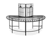 Full circle outdoor metal bench seat
