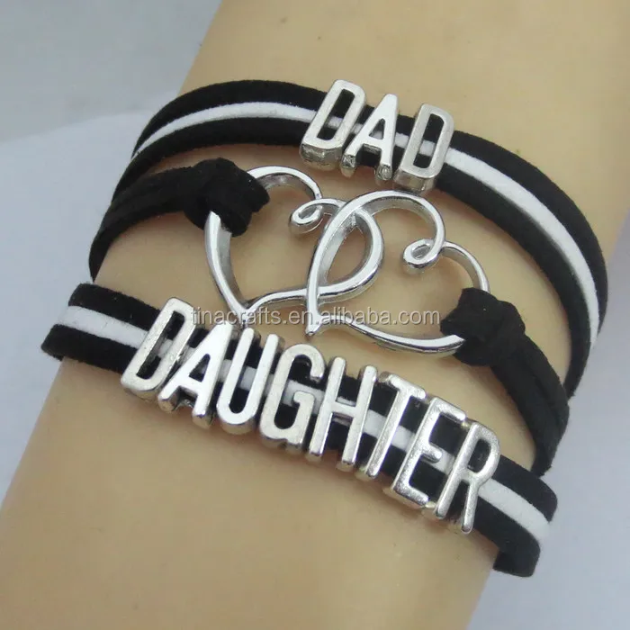 

Dad daughter letter bracelet