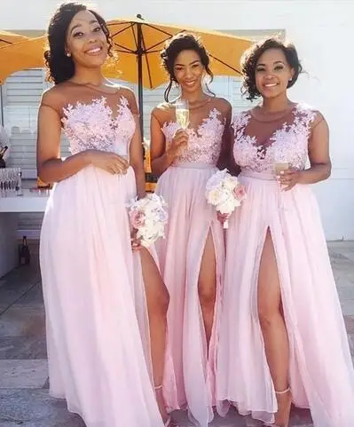 
Made In China Cheap Sexy Long Chiffon Bridesmaid Maxi Dress 