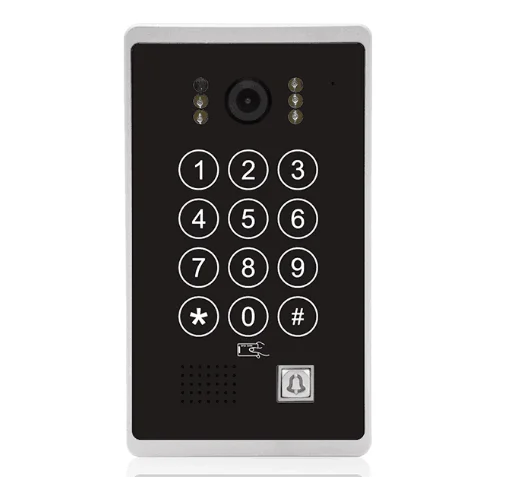 2 wired 7 inch wired keypad video door phone with id card function intercom