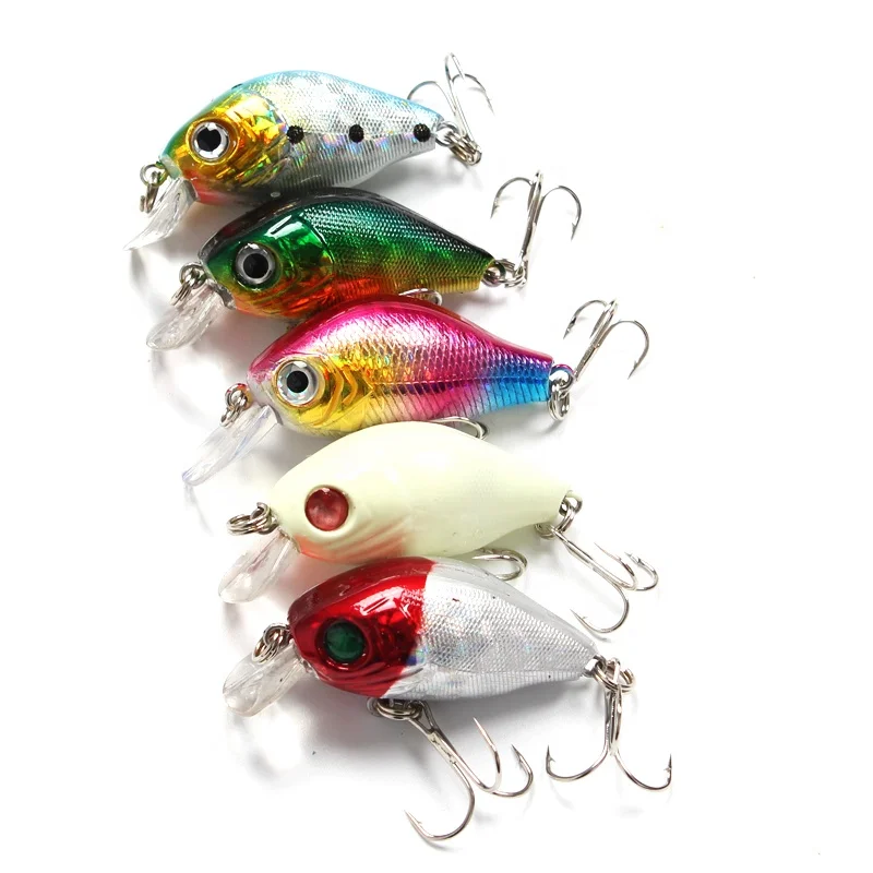 

5cm7g artificial bait mini crank hard plastic lure fishing lure crankbait, 5 colors