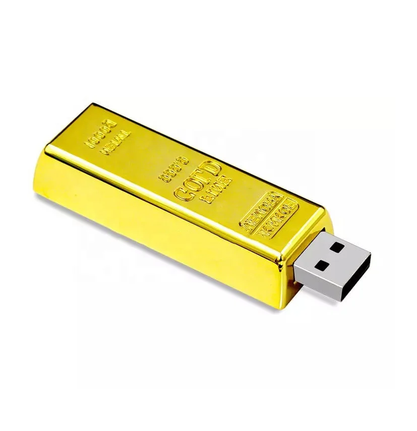 

Wholesale Gold Bar Usb Memory Stick Metal Flash Drive Memory 4GB