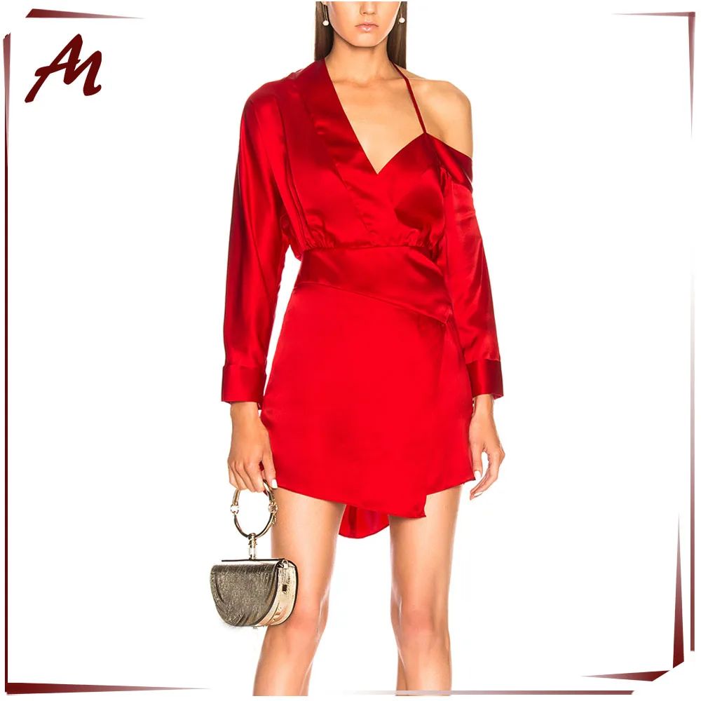 smart casual red dress