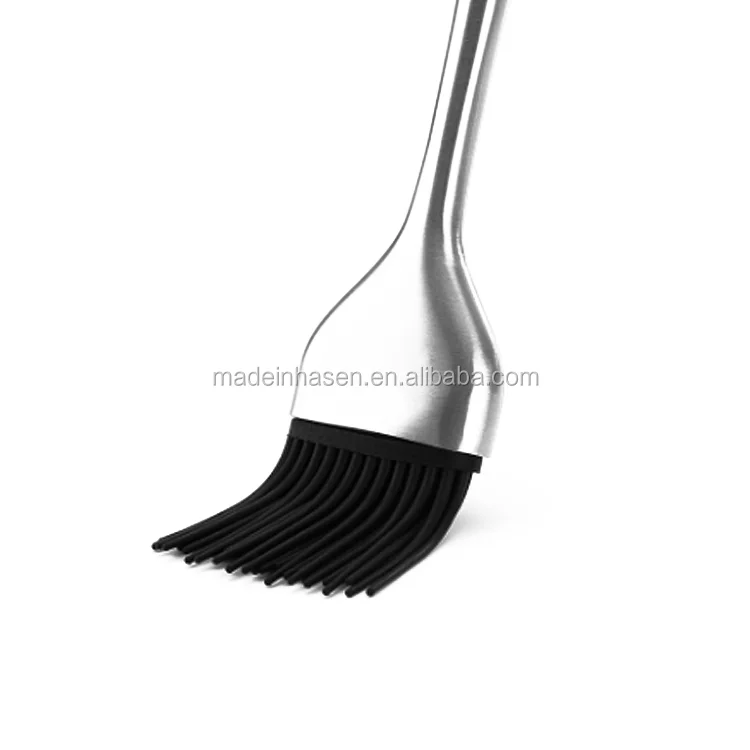 Bbq Grill Basting Brush Silicone Bristles With 12 Inch/7inch Stainless Steel Handle And Extra