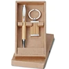 Customized logo gift keychain bamboo pen set