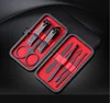 Wholesale High quality black Stainless Steel Nail Clipper for Fingernail or Toenail Manicure Tools 7 piece per set