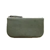Easy Taking Flat Genuine Leather Zip Pouch Zip Coin Purse Wallet Cell Phone Pouch for Iphone 6s Plus