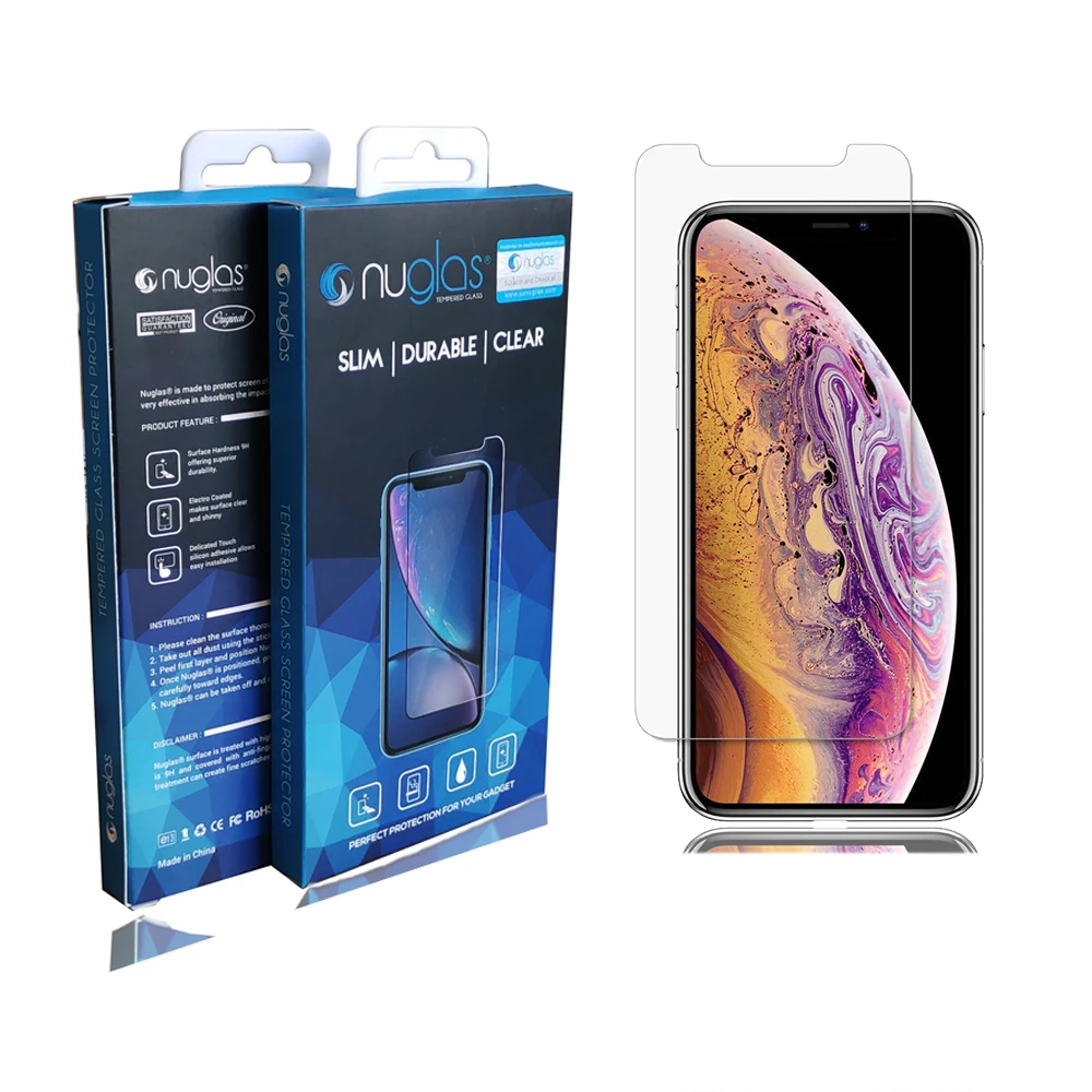 

Nuglas Explosion-proof Tempered Max/xr/xs Latest Release Glass Screen Protector For Iphone Xs Max, Crystal clear