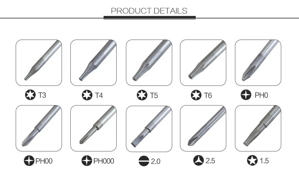 BEST 8800C Wholesale Precision Cross Head Phillips Torx Mobile Phone Repairing Tools for Macbook Pro Laptop