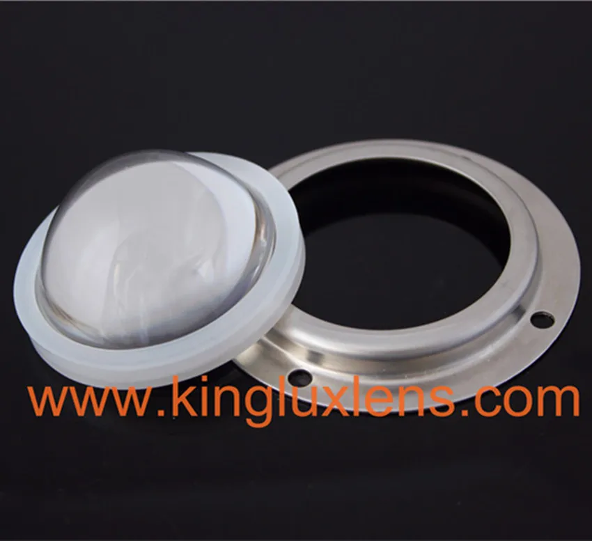 
50mm Glass High Power LED Lens 70 degrees LED CHIPS led lenses for spotlight 