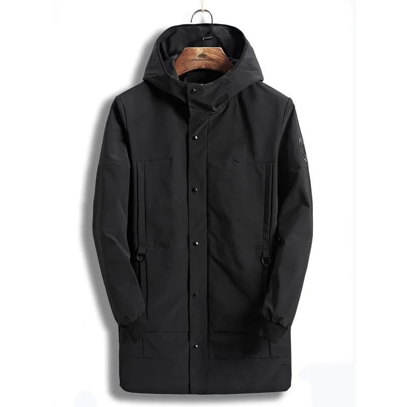 Custom Autumn And Winter Korean Fashion Black Slim Long Coat Men - Buy ...