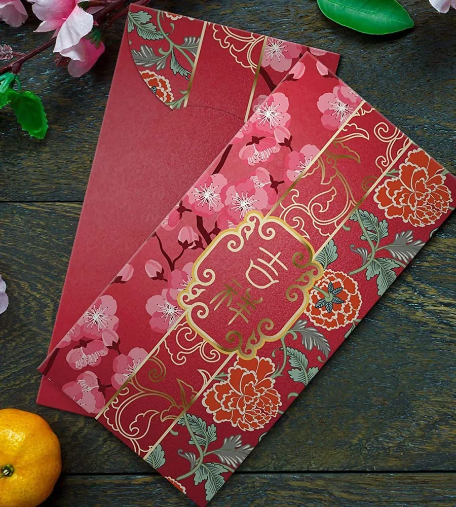 50 Pack Trendy Chinese New Year Traditional Red Packet Lai See Hong Bao  Lucky Money Red Envelope for Wedding Graduation Lunar New Year Spring  Festival