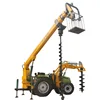 New products hydraulic tractor crane mounted earth auger piles safety box horizontal directional hole drilling machine
