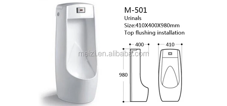Men's Automatic Sensor wall mount plastic urinal for auto flush