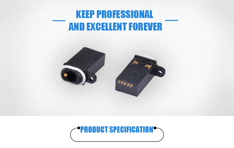 High Quality 5 Pin Waterproof Earphone Jack