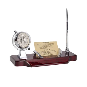 Image of Multi-functional Desk Clocks with Pen and Name Card Holder for Offical use and Business Gifts