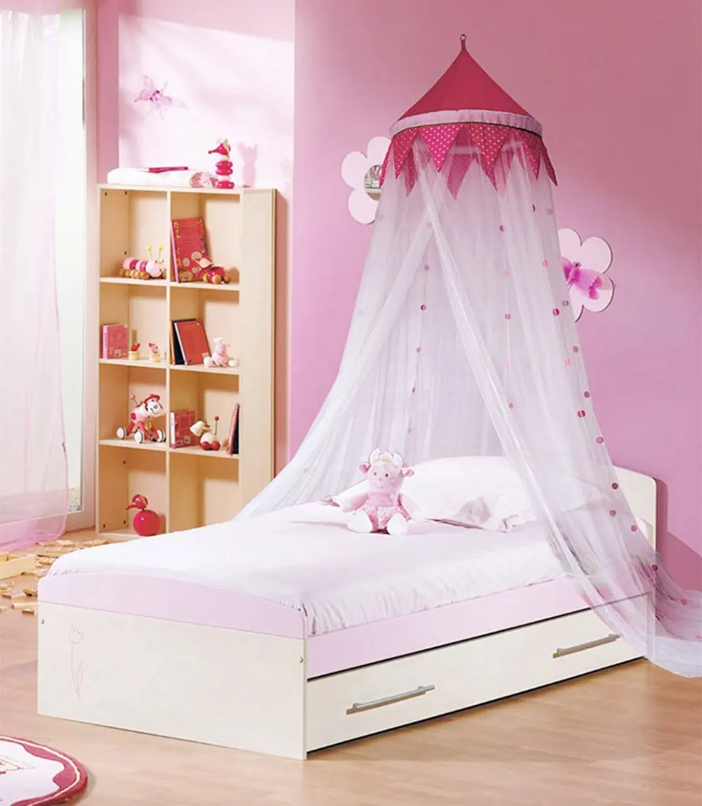 кровать для девочки от 5 лет с балдахином