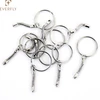 23mm standard ring metal keychain with snake chain keyring